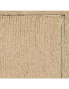 Decorazione parete Amari 70x70 cm, appendiabiti 3D beige, quadro MDF, design moderno, accessori decorativi