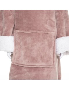 Plaid Felpa con Cappuccio Unicorn Rosa, plaid rosa, plaid unicorno, felpa con cappuccio, plaid morbido, coperta unicorno