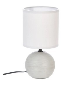 Lampada da Tavolo Timeo 13x25cm Bianco, lampada tavolo bianca, illuminazione moderna, lampada design