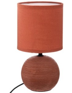 Lampada Sferica Striata Timeo 25 cm, lampada sferica terracotta, lampada ceramica, lampada design striata