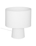 Lampada Tavolo Eira 38x30x45 cm, lampada bianca, lampada in tessuto, lampada design elegante, illuminazione tavolo