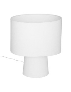 Lampada Tavolo Eira 38x30x45 cm, lampada bianca, lampada in tessuto, lampada design elegante, illuminazione tavolo