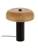 Lampada Tavolo Jody 33x37 cm, lampada vetro ambrato, lampada da tavolo elegante, illuminazione design moderno