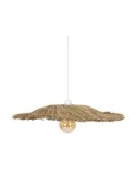 Lampadario Yoni 58x12 cm, lampadario paglia metallo, illuminazione naturale, design moderno, lampadario sospeso