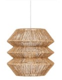 Lampadario Liza D38 cm, lampadario iuta e metallo, illuminazione boho, design naturale, lampadario sospeso