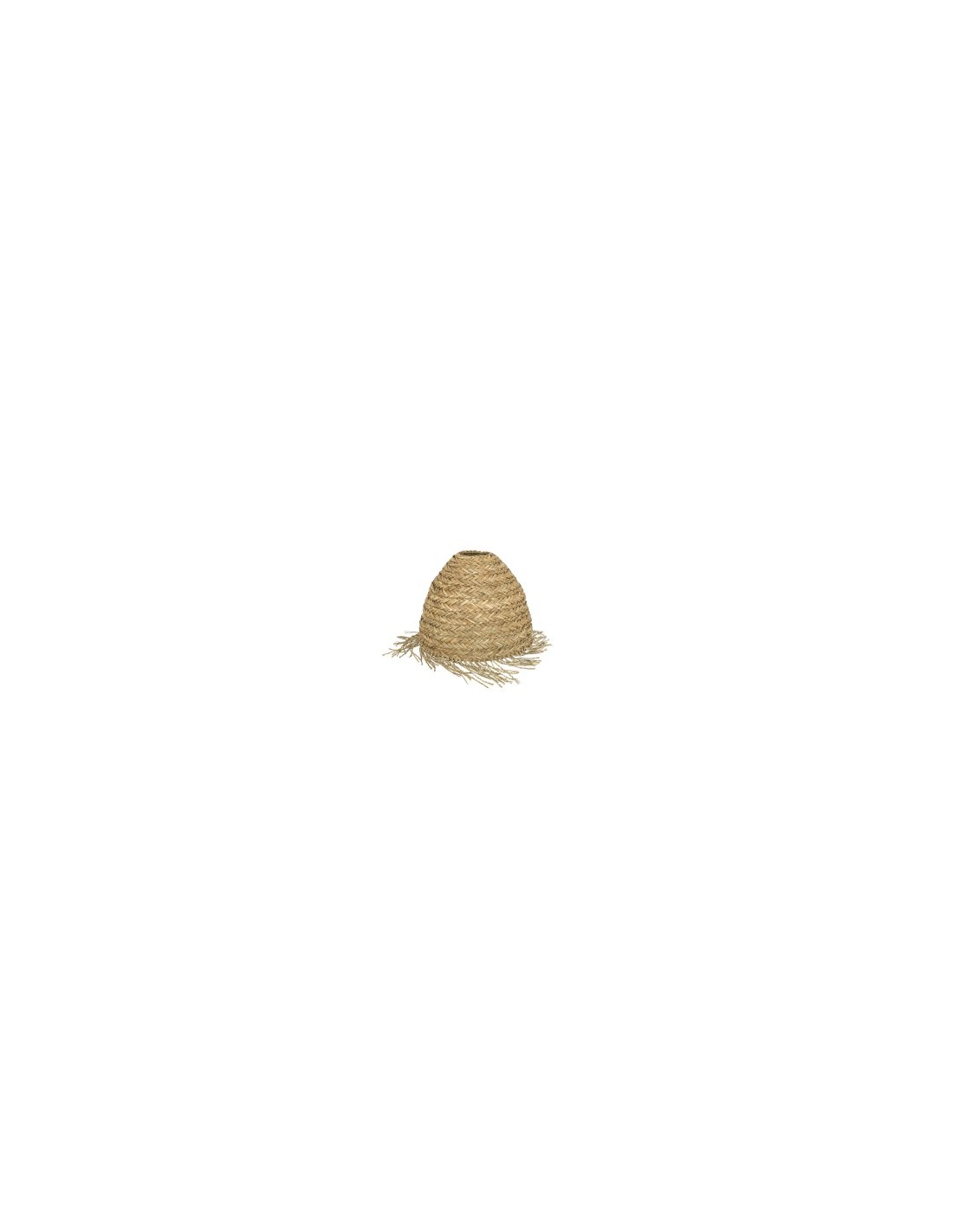 Paralume Hania D37 cm, paralume in canna e metallo, illuminazione naturale, stile boho, decorazione rustica
