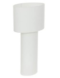 Piantana Eira 115 cm, lampada bianca elegante, piantana in tessuto e metallo, illuminazione moderna
