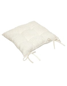 Cuscino per sedia Soana 38x38 cm, colore bianco, imbottitura in poliestere