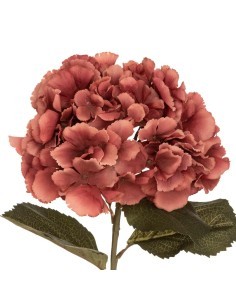 Stelo Ortensia Artificiale H83cm Prugna, fiore decorativo realistico, arredo floreale, ideale per vasi, bouquet