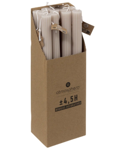 Candela Demi Tortora H26cm, decorazione elegante, cera di qualità, candela lunga, arredo casa, atmosfera calda, idea regalo