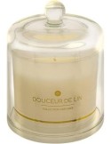 Candela profumata ILAE Fiore di Lino 240g, Atmosphera, fragranza fresca, design elegante, lunga durata, idea regalo raffinata