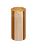 Set di 3 candele LED, vetro ambrato Sena, candele decorative, candele LED per casa, decorazione d'interni, luci d'ambiente