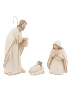 NATIVITA' 3PZ CELESTIAL RESINA BIANCO su TreG Ingrosso