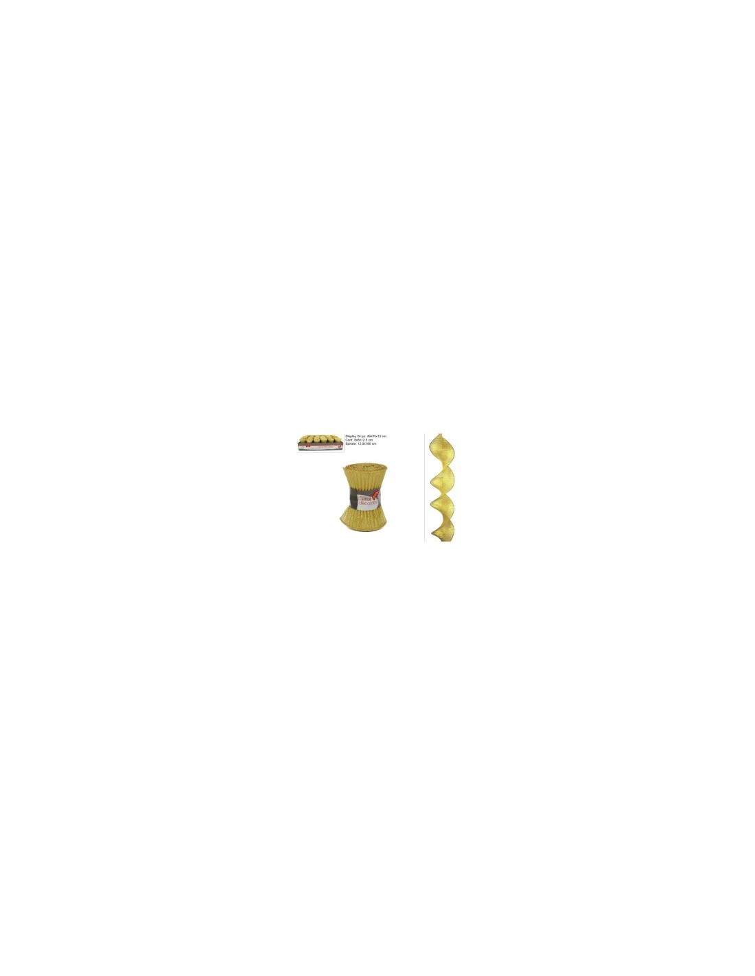 DECORAZIONE TESSUTO SPIRALE 12.5X180CM ORO HJ2017-1697-12.5 su TreG...