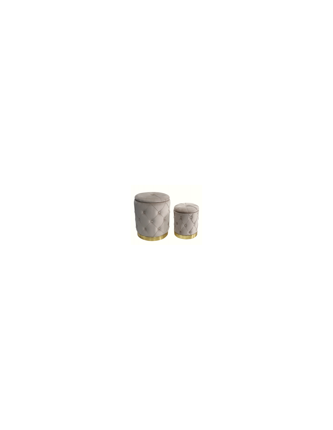 POUF 100361 2 MIS JEREMY VELLUTO BEIGE