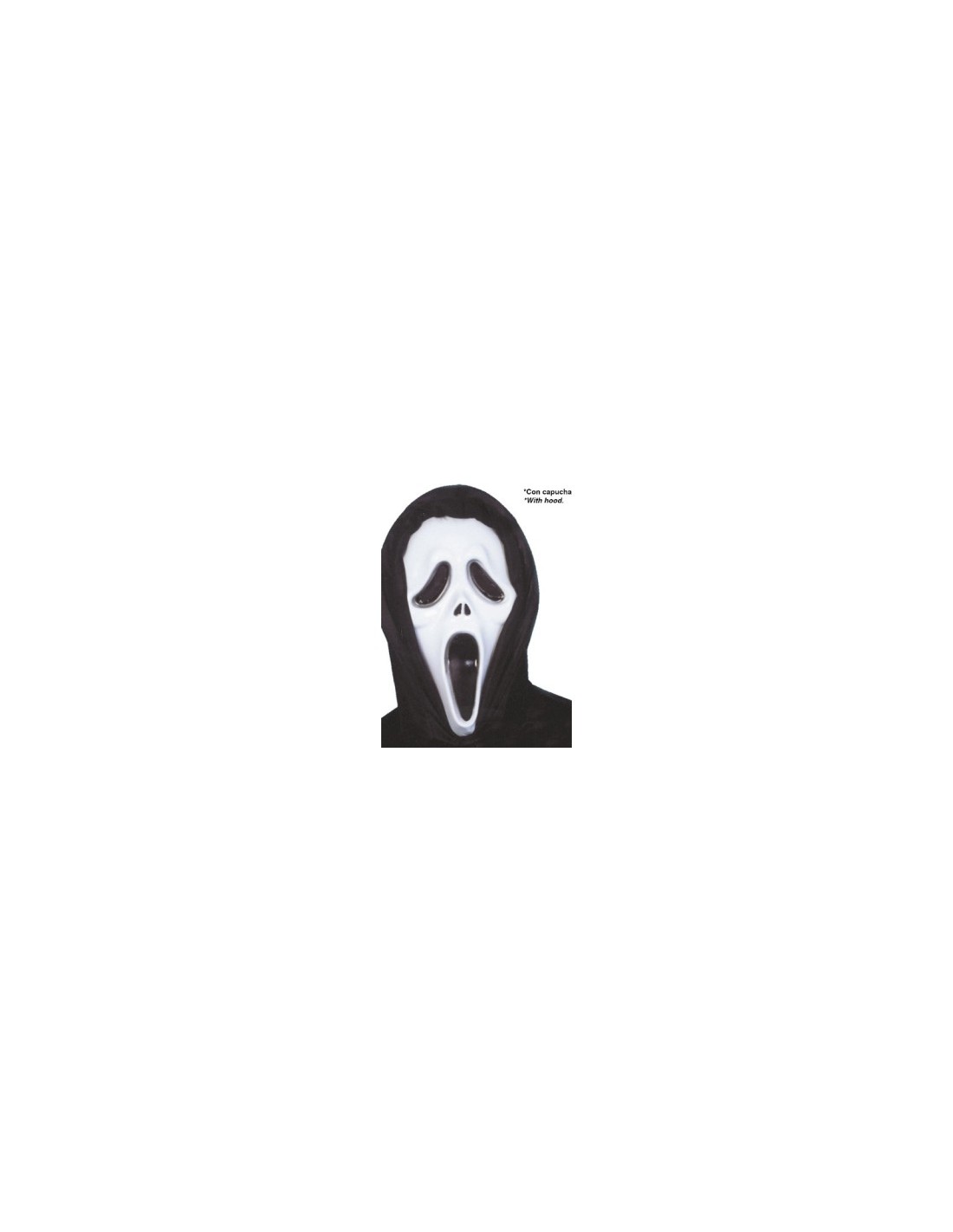 Maschera Assassino in Plastica PVC, Accessorio Horror per Halloween
