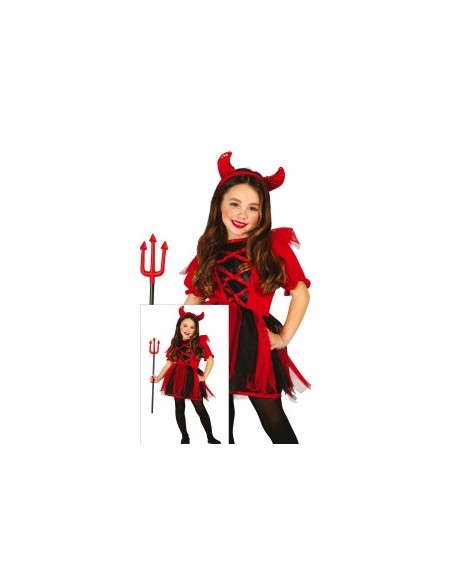 Costume Cute Devil, Cerchietto, Abito, Taglia 10-12 Anni, Tema Diavolo, Halloween