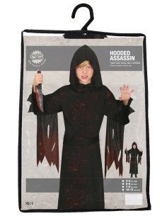 Costume Hooded Assassin Taglia 7-9 Anni, Tema Halloween