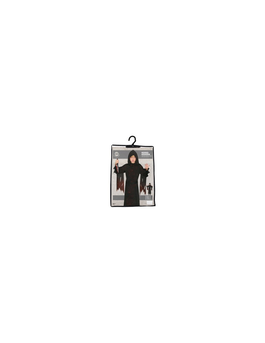 Costume Hooded Assassin Taglia 7-9 Anni, Tema Halloween