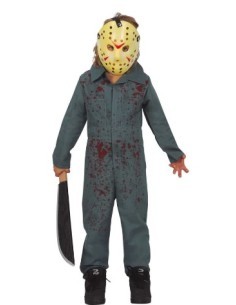Costume Psycho, Maschera e Body, Taglia 7-9 Anni, Tema Halloween