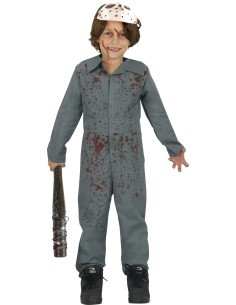 Costume Psycho, Maschera e Body, Taglia 10-12 Anni, Tema Halloween