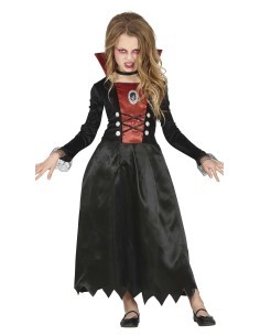 Costume Vampira, Abito Taglia 10-12 Anni, Tema Vampiri, Halloween
