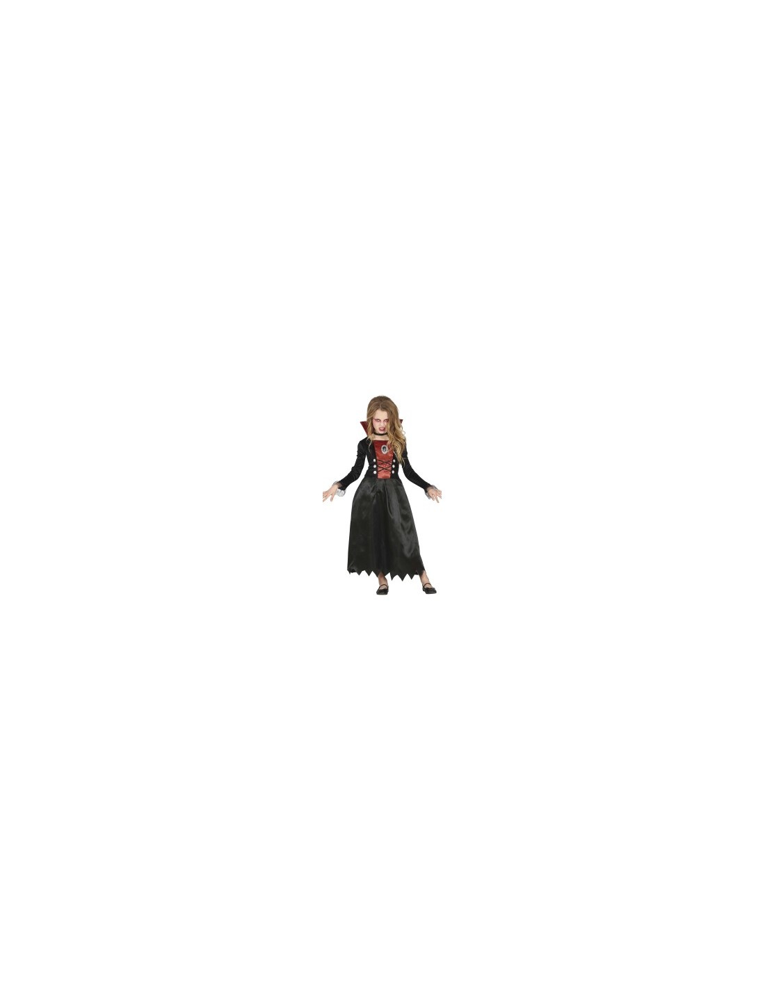 Costume Vampira, Abito Taglia 10-12 Anni, Tema Vampiri, Halloween