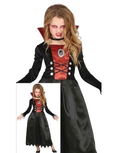 Costume Vampira, Abito Taglia 10-12 Anni, Tema Vampiri, Halloween