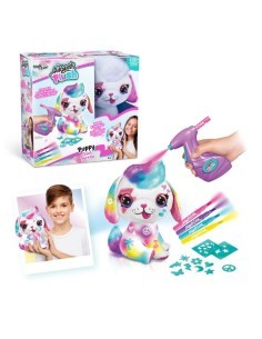 Rocco Giocattoli, Airbrush Plush Cagnolino, Cagnolino da Colorare, Personalizza e Decora