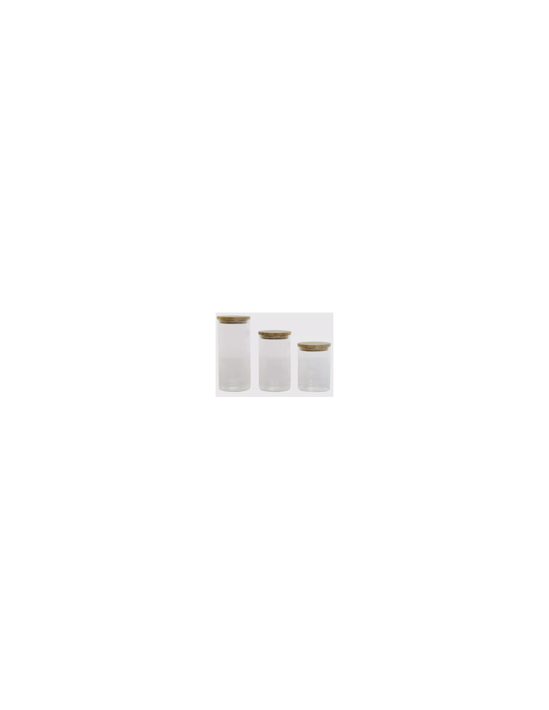 SET 3 BARATTOLI PC208537 BOROSILICATO/BAMBOO
