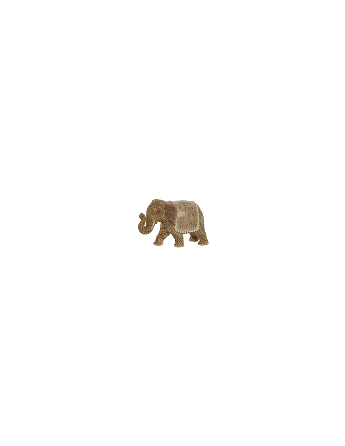FIGURA ELEFANTE FD215888 RESINA 23X9X15CM NATURALE