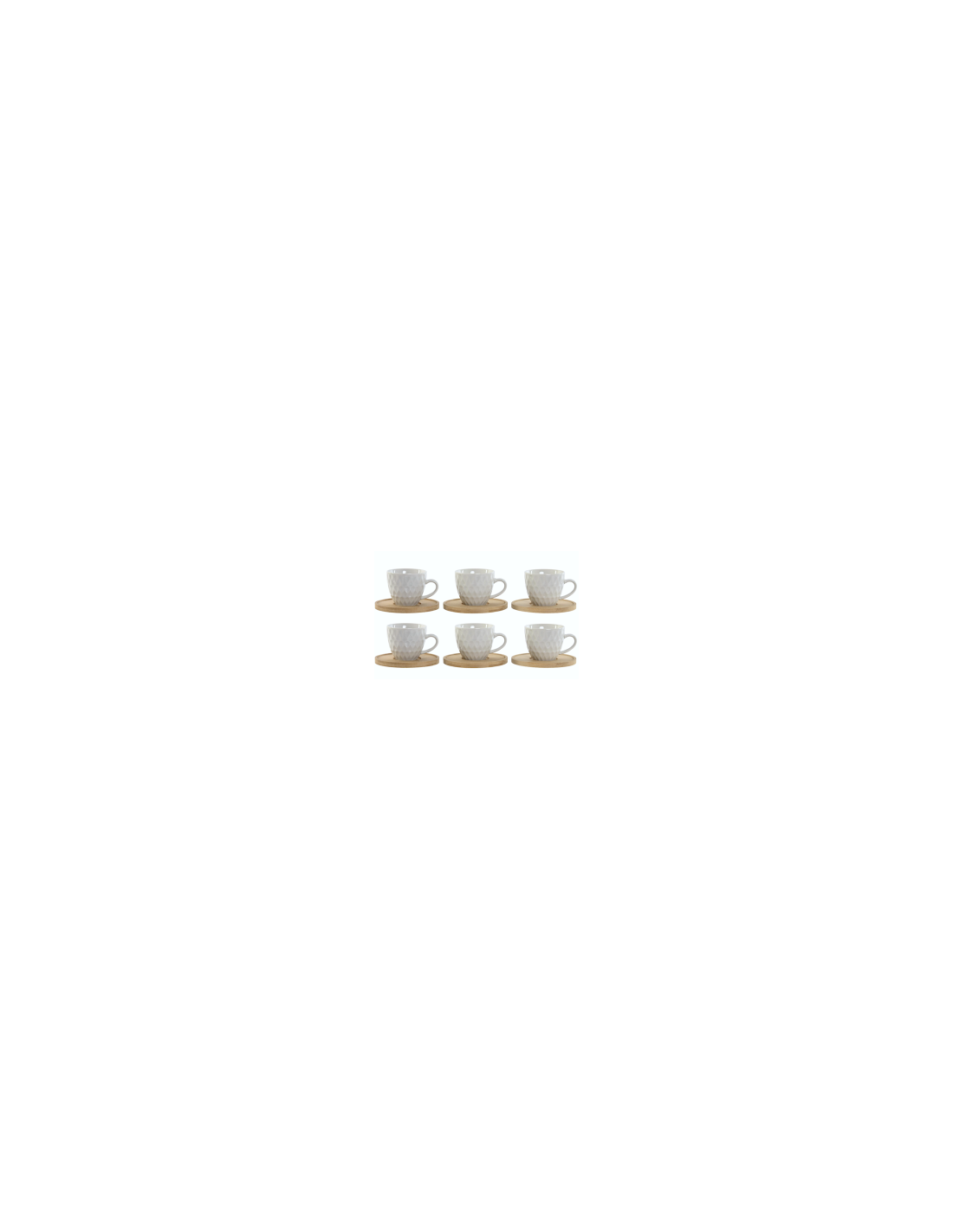 SET 6TZ CAFFE PC217579 90ML PIATTINO BAMBOO