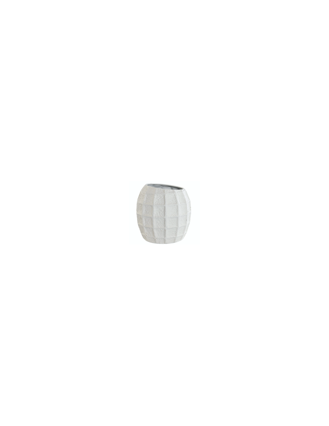 VASO JR217436 METALLO 22X22X21CM BIANCO