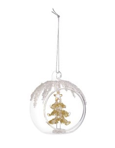 Pendente di Natale  in Vetro Jeliel Pino 8cm, la Magia di Natale per i tuoi Alberi