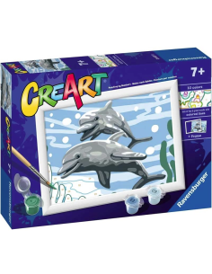 CREART 23527 18X13 COPPIA DELFINI