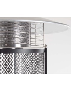 Scaldapatio Gas Cilinder in Acciaio Inox, design moderno, potenza 11kw, riscalda 10 mq, con cilindro in vetro, uso esterno
