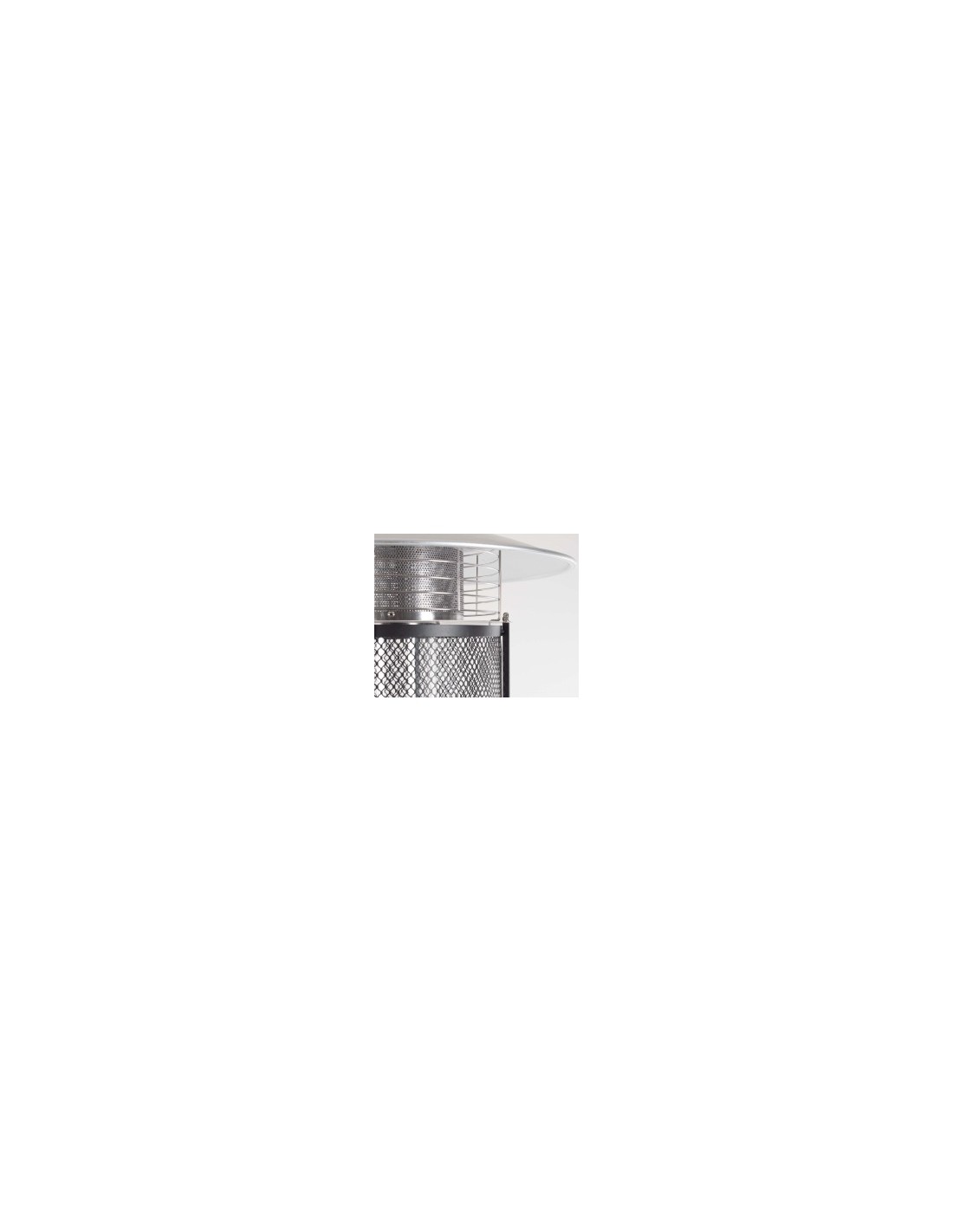 Scaldapatio Gas Cilinder in Acciaio Inox, design moderno, potenza 11kw, riscalda 10 mq, con cilindro in vetro, uso esterno