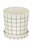 VASO 204201 2 MIS KAYA CON SOTTOVASO 25X25CM CERAMICA