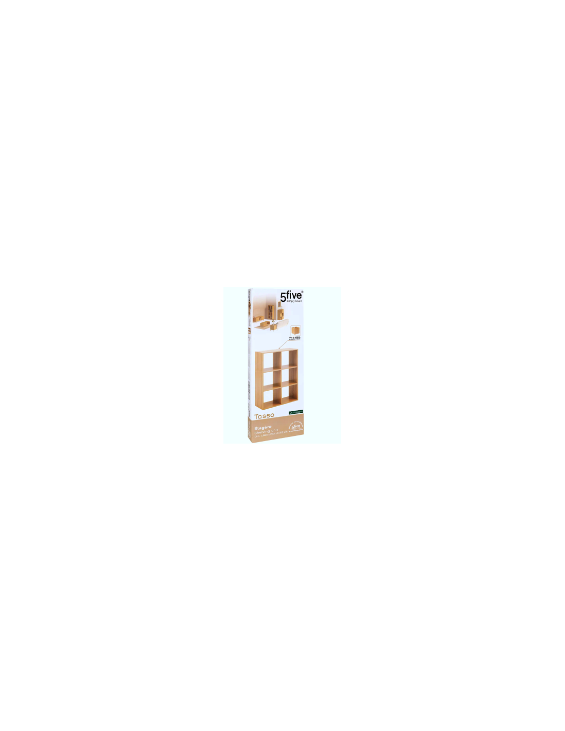 SCAFFALE 193622 TASSO 6 RIPIANI 68X32X102CM MDF