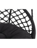 Amaca pensile "Javier", seduta in poli-cotone, con cuscino integrato, per esterno, giardino, terrazza, diametro 80 cm, relax