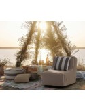 Chaise Longue Gonfiabile Rihanna, beige, tessuto idrorepellente, UV resistente, sfoderabile, per esterni, giardino, terrazza
