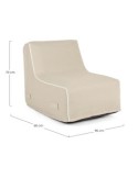 Chaise Longue Gonfiabile Rihanna, beige, tessuto idrorepellente, UV resistente, sfoderabile, per esterni, giardino, terrazza