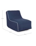 Chaise Longue Gonfiabile Rihanna, beige, tessuto idrorepellente, UV resistente, sfoderabile, per esterni, giardino, terrazza