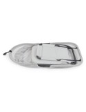 Poltrona Sospesa Pieghevole Algar con Struttura in Metallo e Cuscini Grigio, Relax Outdoor