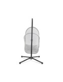 Poltrona Sospesa Pieghevole Algar con Struttura in Metallo e Cuscini Grigio, Relax Outdoor