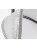 Poltrona Sospesa Pieghevole Algar con Struttura in Metallo e Cuscini Grigio, Relax Outdoor