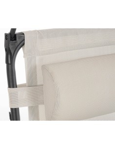 BIZZOTTO - Sedia Sdraio Wayne con Tettuccio Regolabile Grigio Chiaro, Pieghevole e Reclinabile