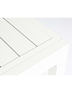 Tavolo Bizzotto 0662713 allungabile legno e alluminio 135/270X90 Bianco | TreG Ingrosso