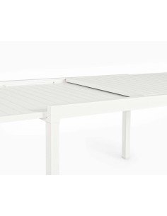 Tavolo Bizzotto 0662713 allungabile legno e alluminio 135/270X90 Bianco | TreG Ingrosso