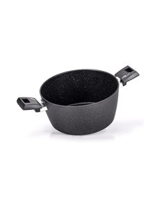 Casseruola Moneta Etnea 20 cm, Alluminio Forgiato, Antiaderente Effetto Pietra